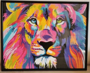 Schilderen op nummer - Gekleurde leeuw